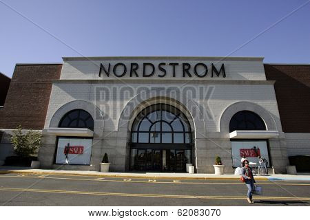 PARMUS, NJ - NOV 1: A general view of a Nordstrom department store in Paramus, New Jersey, on Saturday, November 1, 2008. Nordstrom is a major U.S. clothing retailer.