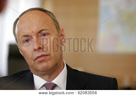 VIENNA, AUSTRIA - NOV 11: Wolfgang Ruttenstorfer, the CEO of Austrian oil company OMV, speaks in his offices in Vienna, Austria, Friday,  November 11, 2005.
