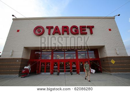 HACKENSACK - JULY 11: Shoppers walk past a Target department store in Hackensack, New Jersey on Thursday, July 11, 2013.  The Target Corporation is an American retailing company, 