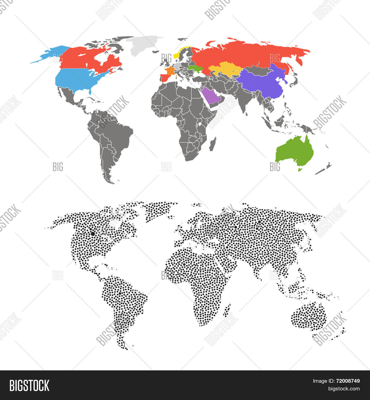 World Map Template Vector & Photo (Free Trial) | Bigstock