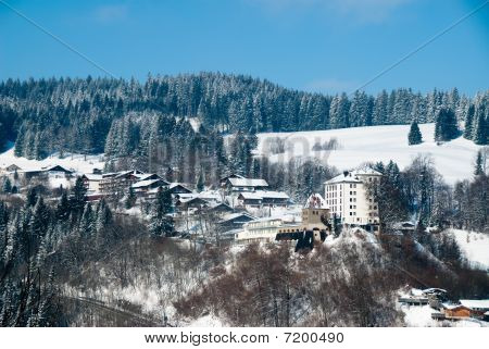 Piccolo villaggio tedesco In inverno