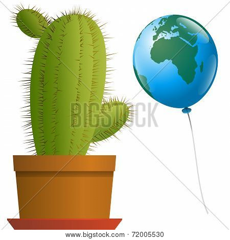 Balloon Africa Europe Cactus