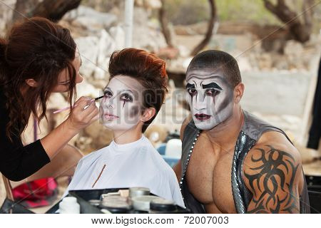 Clowns Getting Makeup