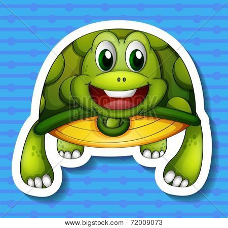 illustration of a turtle with a background