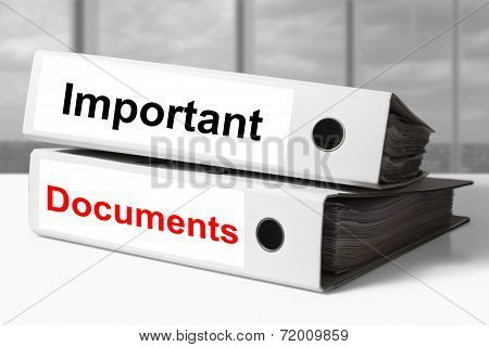 Office Binders Important Documents