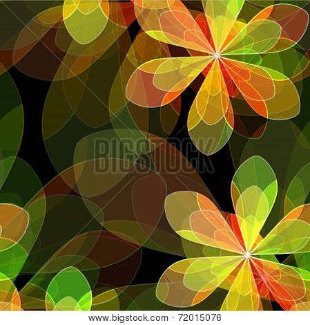Romantic floral seamless pattern in gold