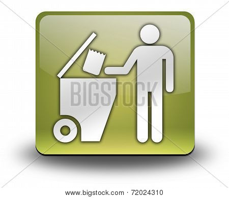 Icon, Button, Pictogram Trash Dumpster