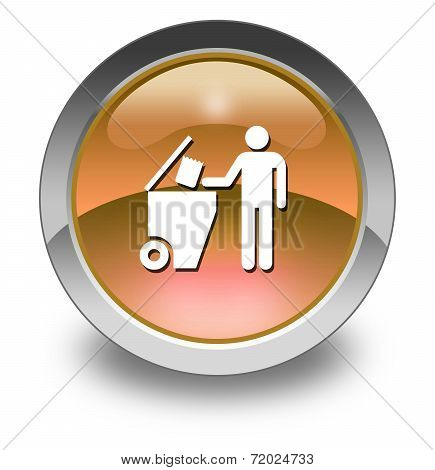 Icon, Button, Pictogram Trash Dumpster