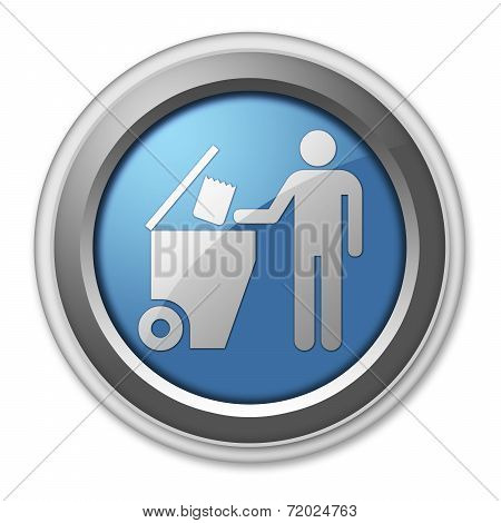 Icon, Button, Pictogram Trash Dumpster