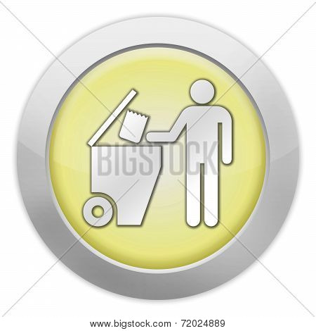 Icon, Button, Pictogram Trash Dumpster