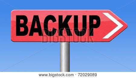 Backup data and software on copy in the cloud on a harddrive disk on a computer or server for files security. Data archiving and file transfer.