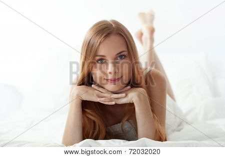 Woman's Morning In Bed