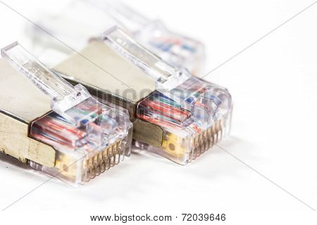 Close Up Computer Network Cables