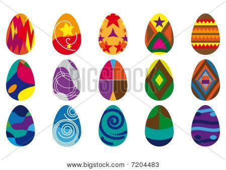 Eggs.eps de Páscoa pintado