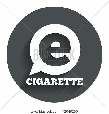 Smoking sign icon. E-Cigarette symbol.