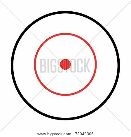 Isolated Crosshairs On White Background
