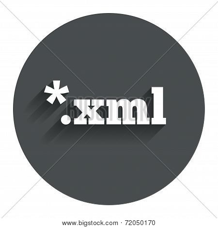 File document icon. Download XML button.