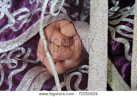 Girl's Hands In Moroccan Suit