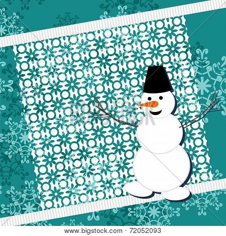 background with snowman