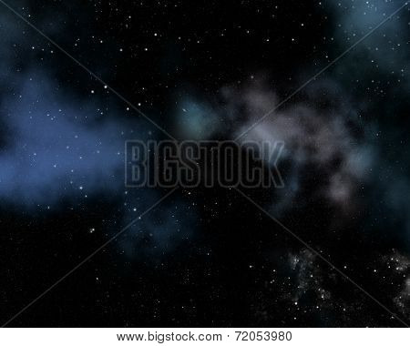 Abstract space background with nebula and stars