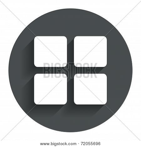 Thumbnails icon. Gallery view option symbol.