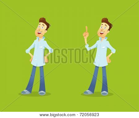 Cartoon Illustration Business Manager Character
