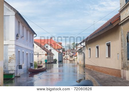 Flooded street