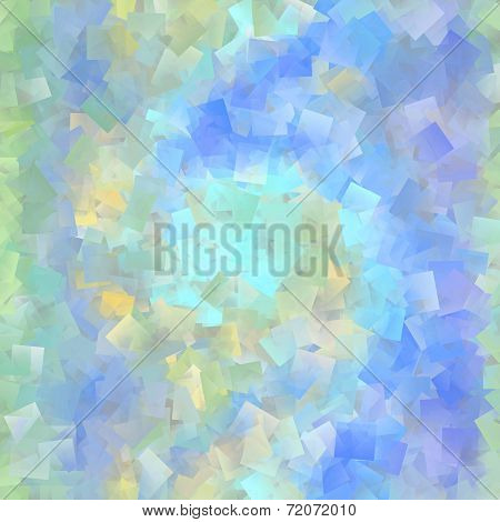 Beautiful Cubist Mosaic In Pastel Colors