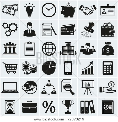 Business And Finance Icons. Vector Set.