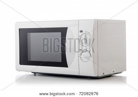 Microwave oven on the table