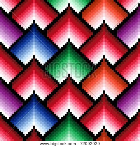 Seamless Pattern With Multicolor Elements