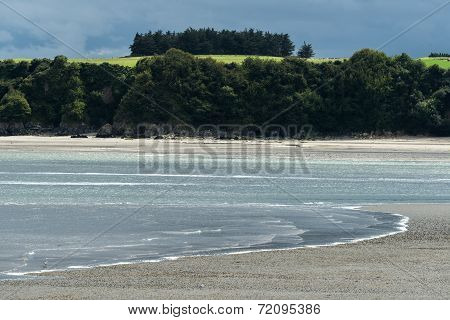 High Tide Coming At Pointe Du Muret, Trecelin (france)
