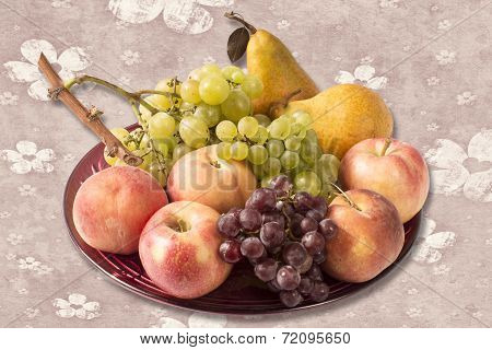 Still life with fresh fruits