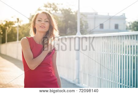 Woman In A Morning Backlight