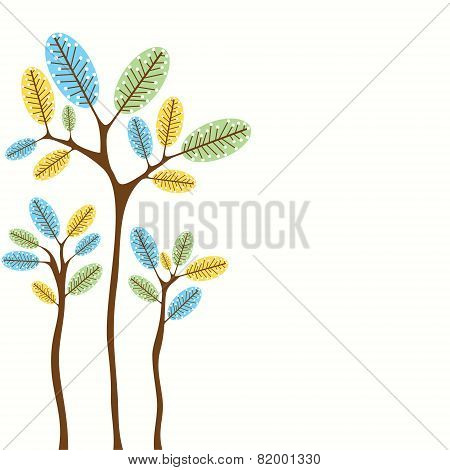 abstract tree banner design vector