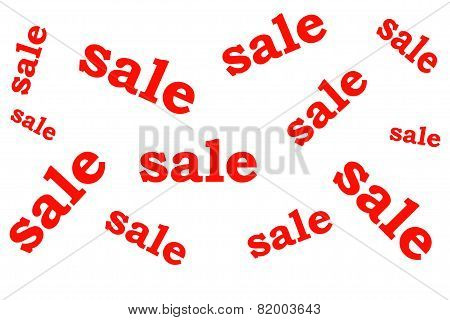 Advertising banner with the inscription sale and discount red lettering