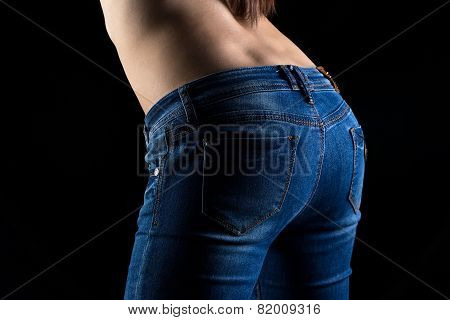 Image of woman's back and buttocks