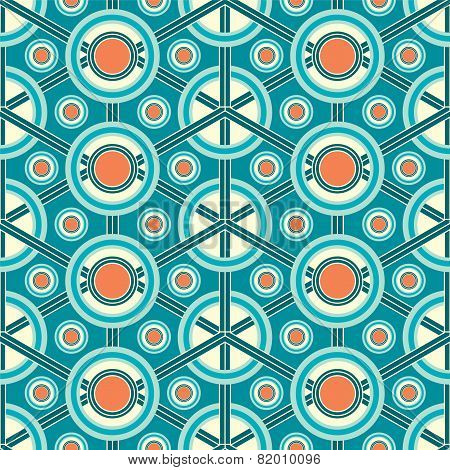 Abstract Lattice On A Blue Background