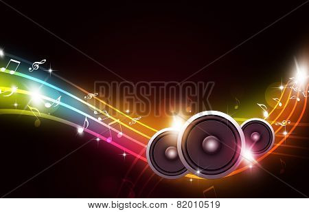 Music Multicolor Background