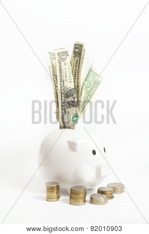 White piggy bank