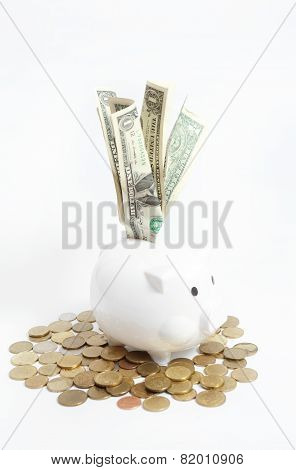 White piggy bank
