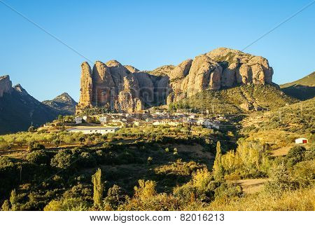 Cityscape At Aguero, Aragon, Spain