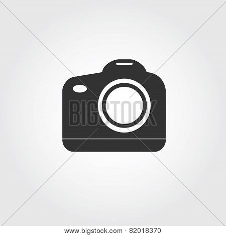 reflex camera icon, flat design