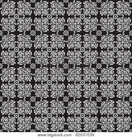 Seamless vintage black-and-white pattern