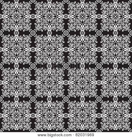 Seamless vintage black-and-white pattern