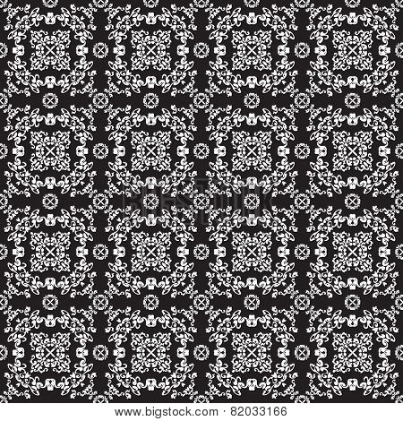Seamless vintage black-and-white pattern