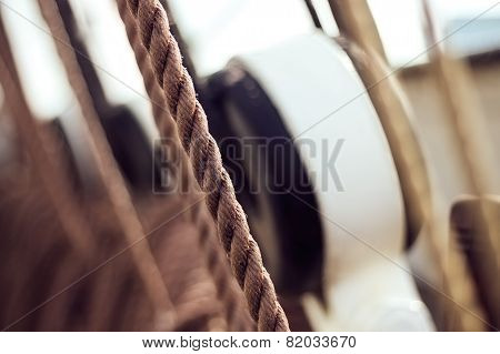 ropes on a ship