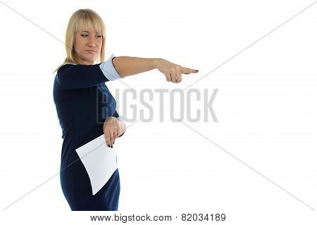 Photo of dissatisfaction business woman