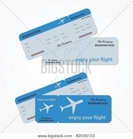 Variant of air ticket. Vector illustration