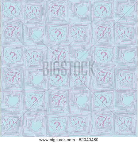 Happy Valentines Day seamless pattern